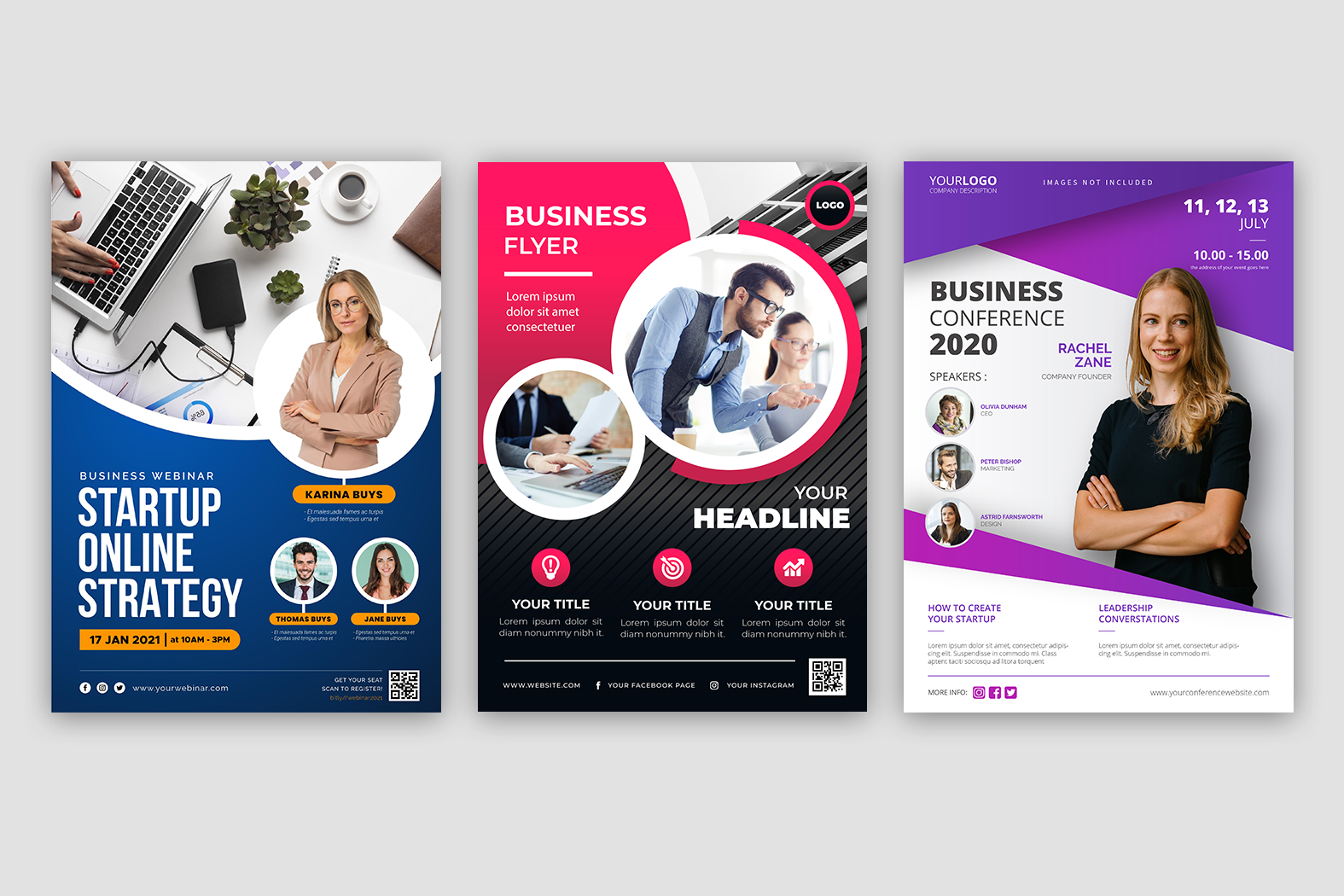 Flyers publication and marketing samples